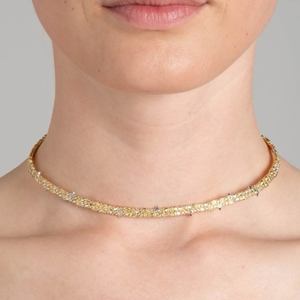 Alexis Bittar Crystal Encrusted Choker Necklace